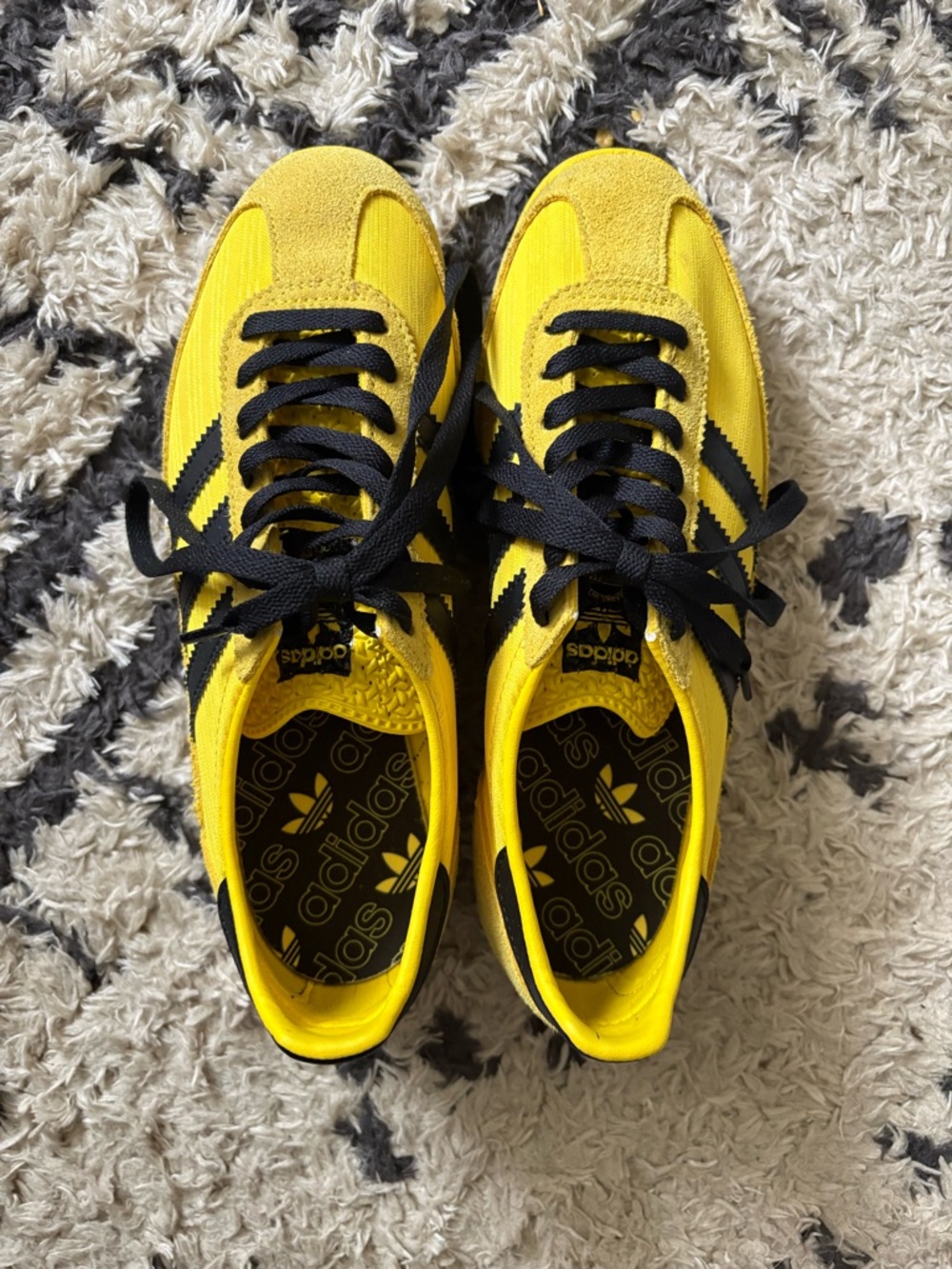 adidas Yellow and Black Retro Trainer